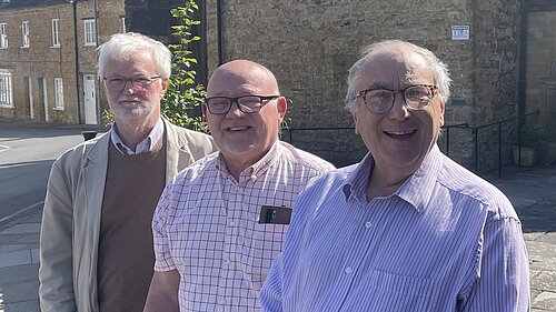 Robin Legg (Left), Jon Andrews (Middle), and Richard Crabb (Right) in Sherborne