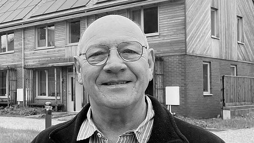 Black and White image of former Dorset Councillor For Bridport Ward and Bridport Town Councillor for West Bay ward, Dave Bolwell 
