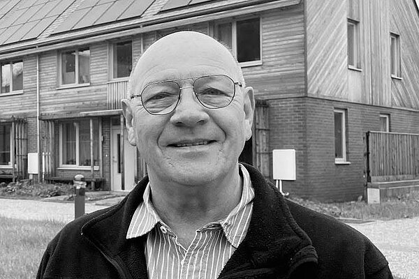 Black and White image of former Dorset Councillor For Bridport Ward and Bridport Town Councillor for West Bay ward, Dave Bolwell 