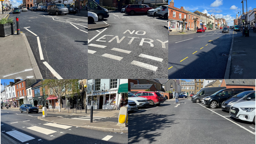 Recently resurfaced East and West Streets and East Street car park