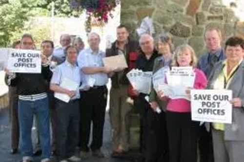 Lib Dems outside Walbottle Post Office
