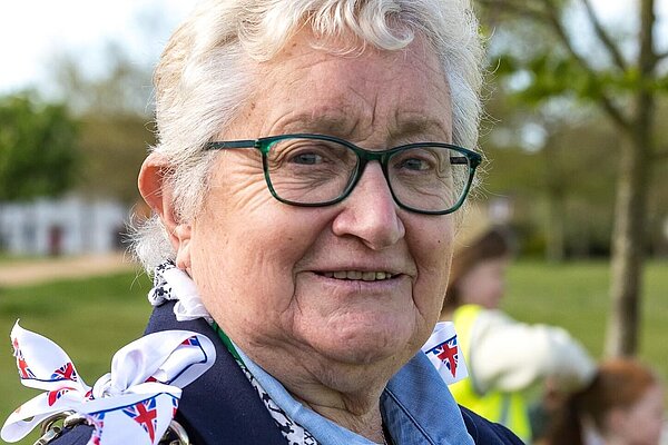 Janet Hewitt wearing her mayoral chain from when she was mayor of Dorchester