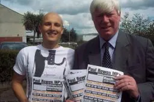 Paul Rowen MP with Adam Power launching the survey